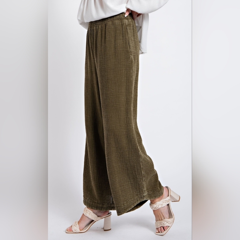 EASEL Super Comfy Washed Cotton Gauze Pants #454-459 - Picture 2 of 12